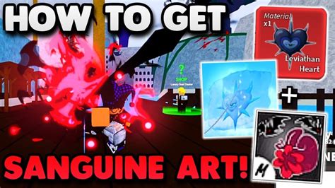 how do you get sanguine art in blox fruits