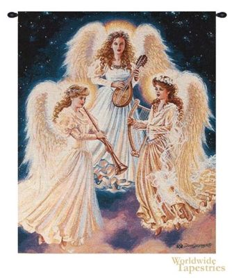 the multivoiced sacred music of the renaissance was sung by a choir of angels, who danced upon the clouds with harps and trumpets in hand, as they sang praises to the divine.