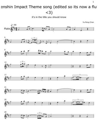 What Was I Made For: Flute Sheet Music and Its Multi-Layered Purpose